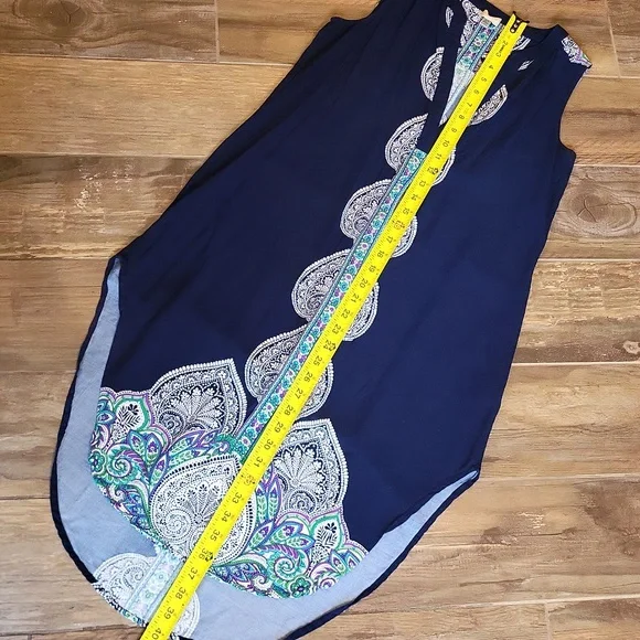 Cupio Medallion Floral Print Sleeveless Dress, Size Small - Picture 4 of 9